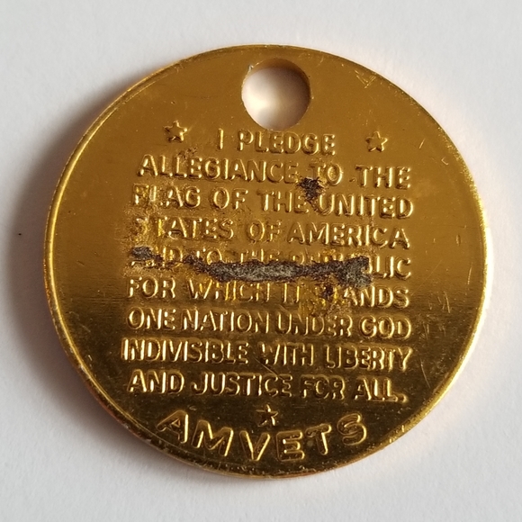 Vintage 1961 Freedom 7 Space Capsule NASA Token Allegiance Amvets NASA - Picture 2 of 6